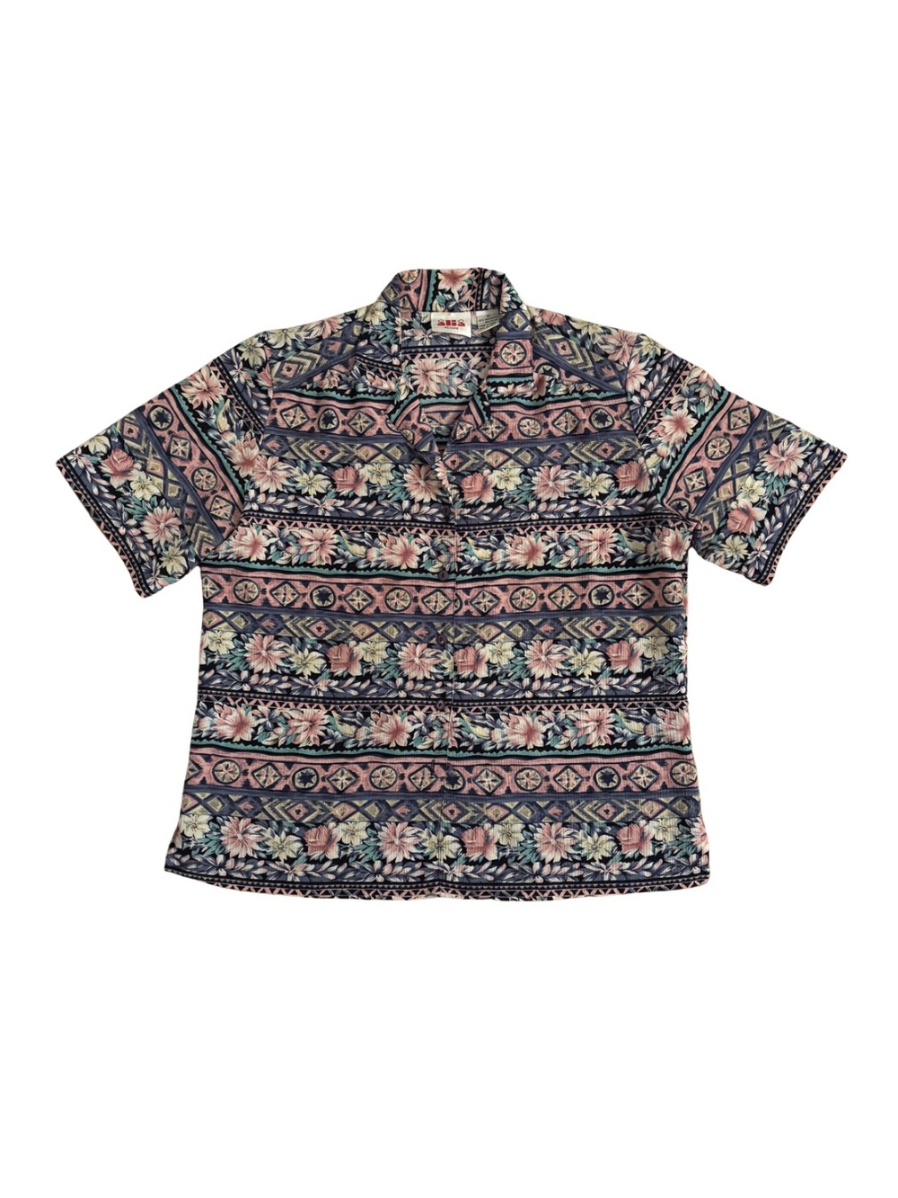 Alia Vintage Floral Patterned Button-Down Shirt